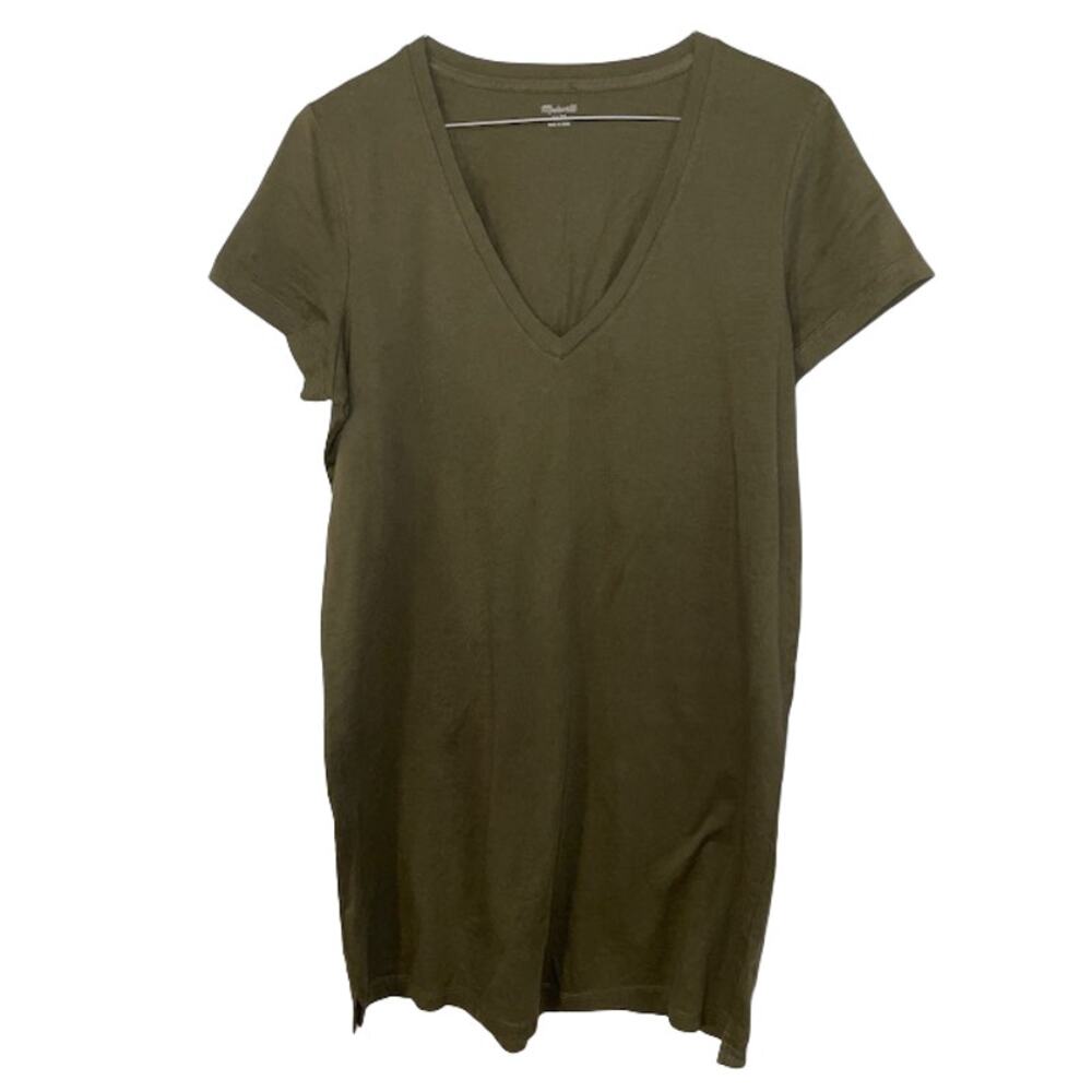 Madewell Tee Shirt dress Olive Green Sz M EUC